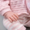 Papusa bebelus 45 cm, 4 accesorii imbracaminte, hainute roz