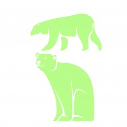 Sticker decorativ glow luminos Ursi Polari