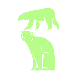Sticker decorativ glow luminos Ursi Polari