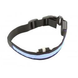 Zgarda luminoasa LED pentru caini, marime S, 3 moduri iluminare