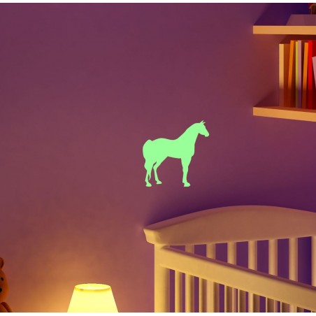 Sticker fosforescent luminos model Horse
