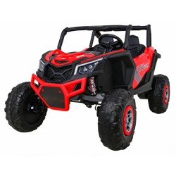 Masinuta electrica Buggy UTV-MX, roti spuma EVA, 2 locuri, rosu/negru