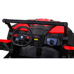 Masinuta electrica Buggy UTV-MX, roti spuma EVA, 2 locuri, rosu/negru