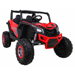 Masinuta electrica Buggy UTV-MX, roti spuma EVA, 2 locuri, rosu/negru