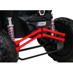 Masinuta electrica Buggy UTV-MX, roti spuma EVA, 2 locuri, rosu/negru