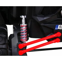 Masinuta electrica Buggy UTV-MX, roti spuma EVA, 2 locuri, rosu/negru