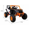 Masinuta electrica Buggy UTV-MX, roti spuma EVA, 2 locuri, portocaliu/negru