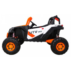 Masinuta electrica Buggy UTV-MX, roti spuma EVA, 2 locuri, portocaliu/negru