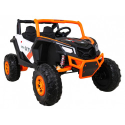 Masinuta electrica Buggy UTV-MX, roti spuma EVA, 2 locuri, portocaliu/negru