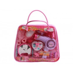 Set cosmetica pentru fetite, 11 accesorii incluse, plastic, multicolor