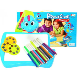 Proiector desene pentru copii, 3 discuri proiectoare, plastic, multicolor