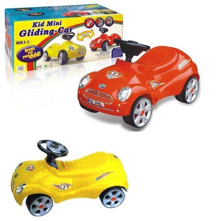 Masinuta premergator cu sunete si lumini, scaun reglabil, plastic, rosu