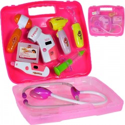 Trusa medicala pentru copii, accesorii incluse, casti cu lumina si sunete, plastic, multicolor