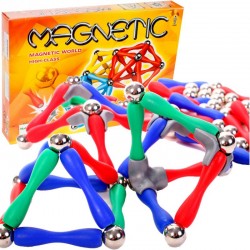 Puzzle magnetic interactiv, 120 piese, plastic, multicolor