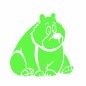 Sticker decorativ glow luminos model Funny Bear