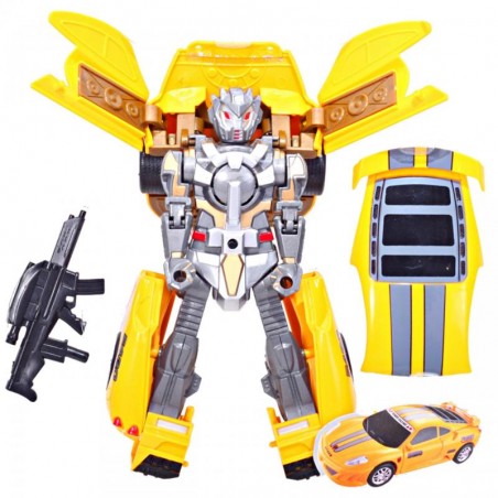 Robot pentru copii interactiv, emite lumini si sunete, 20 cm, plastic, rosu