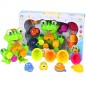 Set jucarie de baie, broscuta, prindere cu ventuze, plastic, verde Set jucarie de baie, broscuta, prindere cu ventuze, plastic, verde
