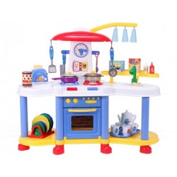 Bucatarie pentru copii cu cuptor, accesorii incluse, plastic, multicolor