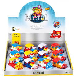 Locomotiva de jucarie, 4 culori incluse, metal, multicolor