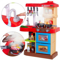 Bucatarie pentru copii cu cuptor, accesorii incluse, 52.5 x 72 x 26 cm, plastic, multicolor