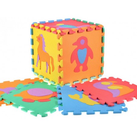 Puzzle educativ cu animale, spuma poliuretanica, multicolor