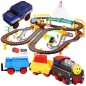Set trenulet electric cu sine, emite sunete, accesorii incluse, multicolor