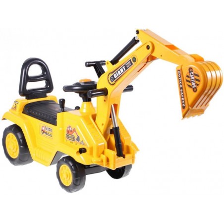 Excavator de jucarie cu olita, 105 x 28 x 23 cm, plastic, galben