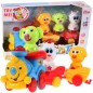 Trenulet interactiv pentru copii, emita sunete si lumini, imita animale, plastic, multicolor Trenulet interactiv pentru copii, emita sunete si lumini, imita animale, plastic, multicolor