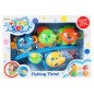Set jucarie de baie pentru copii, 4 pestisori, undita, multicolor, plastic Set jucarie de baie pentru copii, 4 pestisori, undita, multicolor, plastic