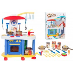 Bucatarie pentru copii cu cuptor, accesorii incluse, 70 x 36 x 55 cm, plastic, multicolor