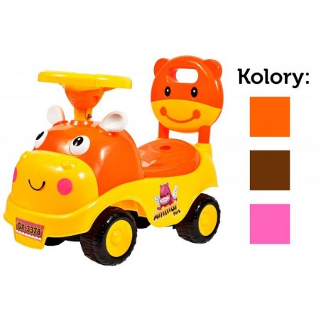 Premergator masinuta pentru copii cu claxon, compartiment depozitare, plastic, multicolor