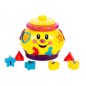 Jucarie pentru copii interactiva cu sortator, emite sunete, danseaza, 6 forme incluse, plastic, multicolor
