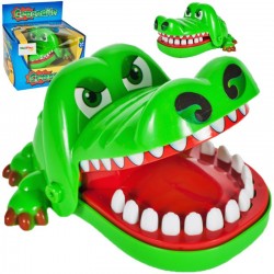 Joc interactiv, crocodil la dentist, joc de societate, plastic, verde