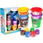 Set jucarie de baie pentru copii, tip animale, 6 piese, multicolor, plastic