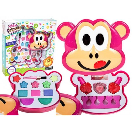 Set cosmetica pentru fetite, accesorii incluse, machiaje, ruj, oja, plastic, multicolor