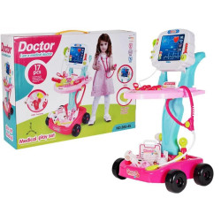 Trusa medicala pentru copii, emite sunete si lumini, accesorii incluse, plastic, multicolor