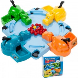Joc de societate pentru copii, hipopotamii flamanzi, 4 persoane, plastic, multicolor