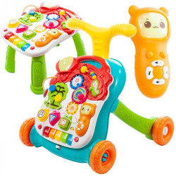 Premergator interactiv 5 in 1, emite sunete si lumini, forme geometrice, melodii, plastic, multicolor