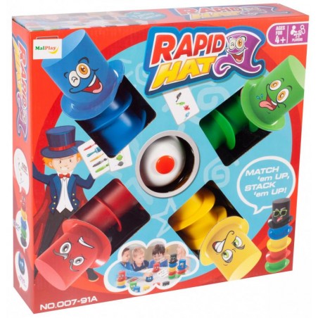 Joc de societate, palarii rapide, 3 jucatori, carti, plastic, multicolor
