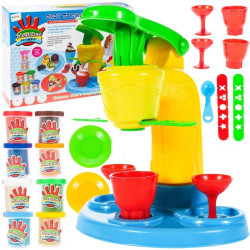Masina de inghetata pentru copii, accesorii incluse, 8 cesti, 2 cani, farfurie, multicolor, plastic