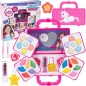 Trusa cosmetica de jucarie,tip unicorn, accesorii incluse, oglinda, fond de ten, farduri, plastic, roz Trusa cosmetica de jucarie,tip unicorn, accesorii incluse, oglinda, fond de ten, farduri, plastic, roz