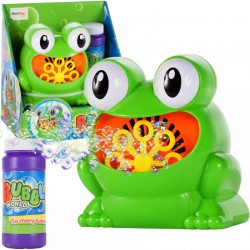Jucarie baloane sapun automata broscuta pentru copii, lichid baloane sapun inclus, plastic, verde