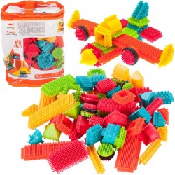 Cuburi constructie pentru copii, 90 piese incluse, dezvolta gandirea logica, plastic, multicolor