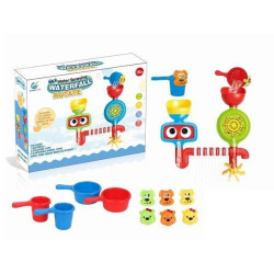 Jucarie de baie cascada pentru copii, prindere cu ventuze, plastic, multicolor