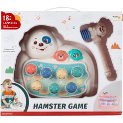 Jucarie interactiva ciocan pentru copii, emite sunete si lumini, 24,5 x 22 x 6,5 cm, plastic, alb
