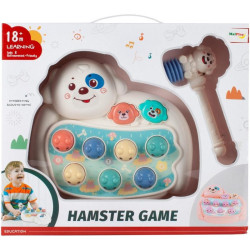 Jucarie interactiva ciocan pentru copii, emite sunete si lumini, 24,5 x 22 x 6,5 cm, plastic, alb