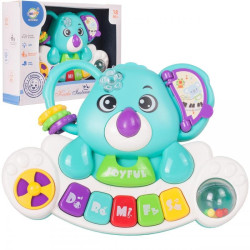 Jucarie interactiva lansator baloane delfin, 12 baloane incluse, 2 figurine zburatoare,2 masinute, plastic, albastru