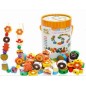 Set margele pentru confectionat bratari, 30 margele, plastic, multicolor Set margele pentru confectionat bratari, 30 margele, plastic, multicolor