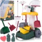Set curatenie pentru copii, 14 piese, mop, perie, burete, galeata, plastic, multicolor