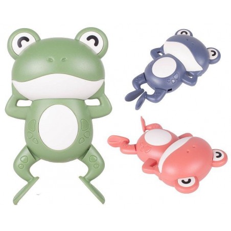 Jucarie de baie broscuta pentru copii, inoata, 12 cm x 8 cm x 4 cm, plastic, verde